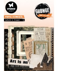 Paper Elements Tickets, Labels & Frames Grunge 75x