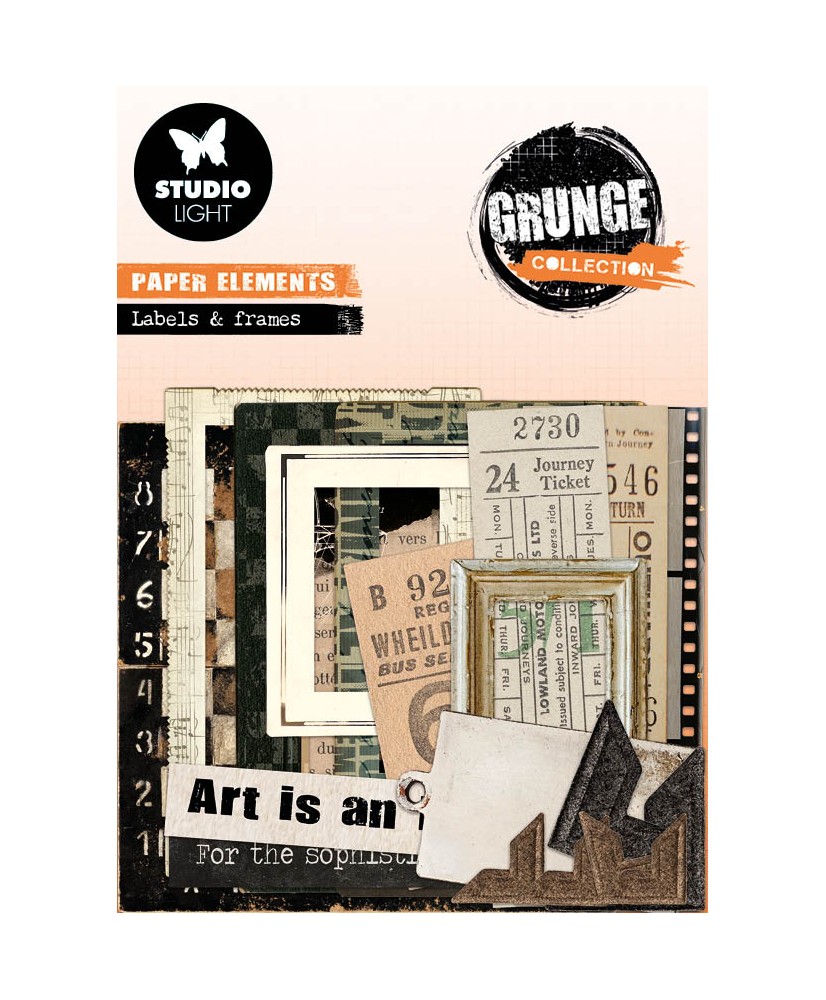 Paper Elements Tickets, Labels & Frames Grunge 75x