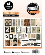 Paper Elements Tickets, Labels & Frames Grunge 75x