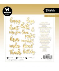 Paper Elements Sentiments Gold Foil 140x150 35 PC