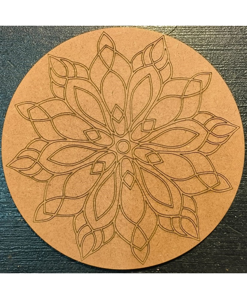 Mandala Board - The Leaf - 12cm Round