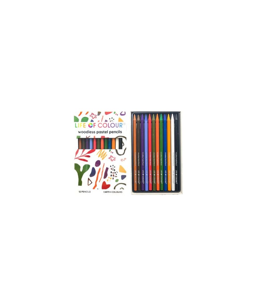 Woodless Pastel Pencils 12pcs