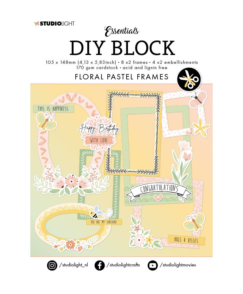 SL Die-Cut block Floral Pastel Frames