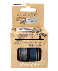 JMA Ribbon Blue Organza & Hemp Vintage Christmas 6