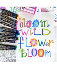 New Wildflowers Acrylic Brush Pens 12pcs