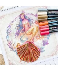 Metalic Brush Pens 12pcs