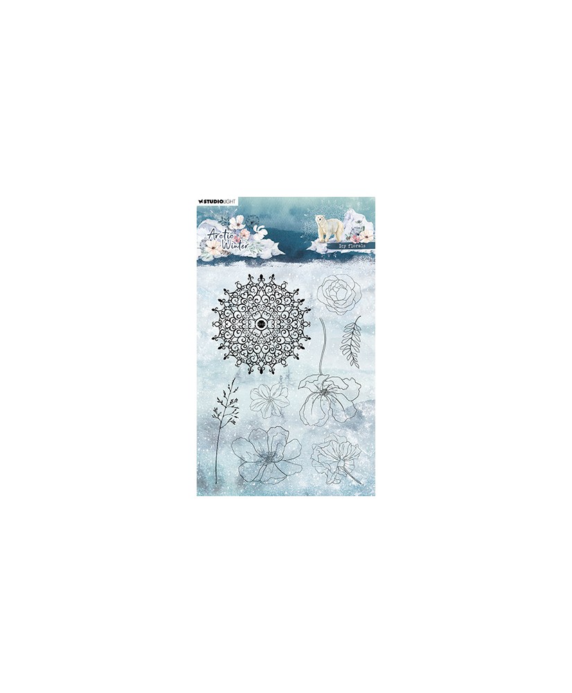 Clear Stamp Icy Florals Artic Winter 99x139mm