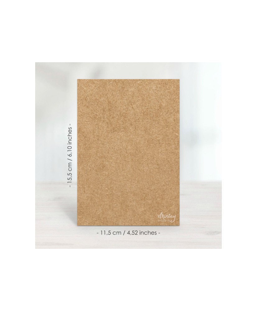 Greeting Card Base, 11,5 x 15,5 cm - KRAFT, 10 pcs