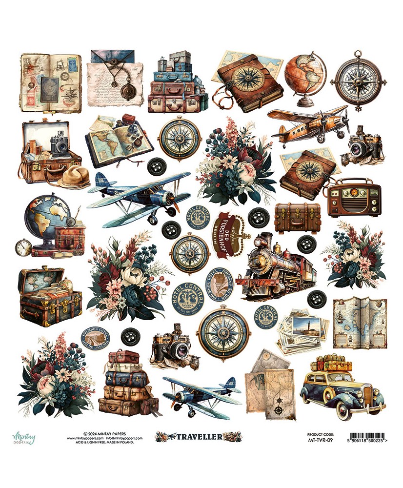 Traveller - 12 x 12 Elements Paper