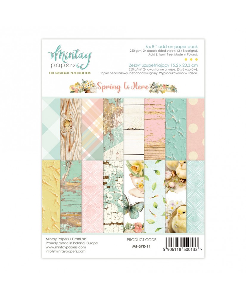 6 x 8 Add-On Paper Pad - Spring is Here