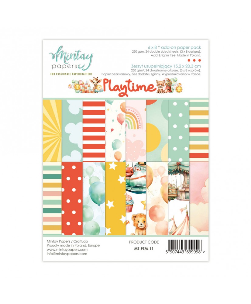 6 x 8 Add-On Paper Pad - Playtime