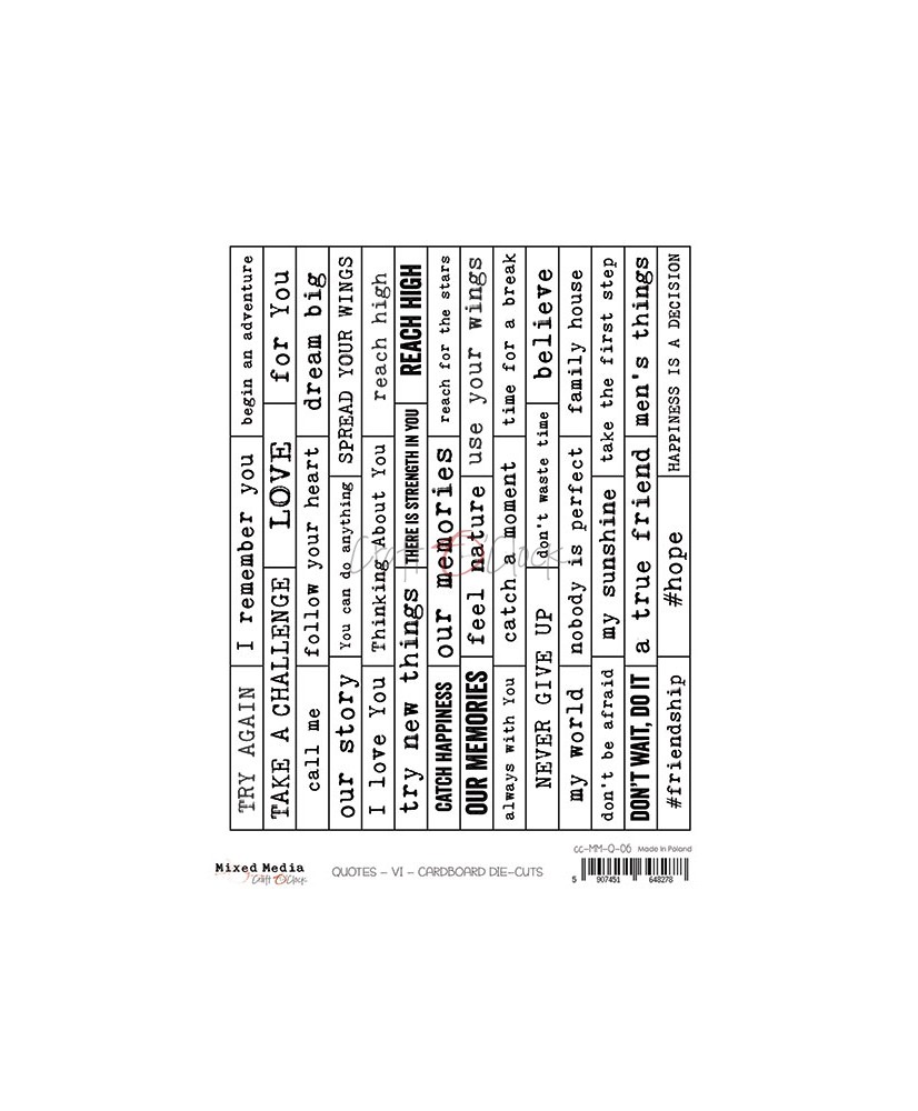 Quotes  Cardboard Die-Cuts - 06