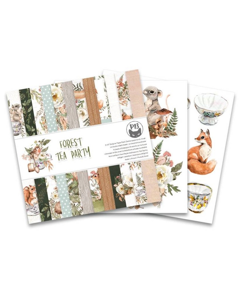 Forest tea party, 6×6″ Paper Pad