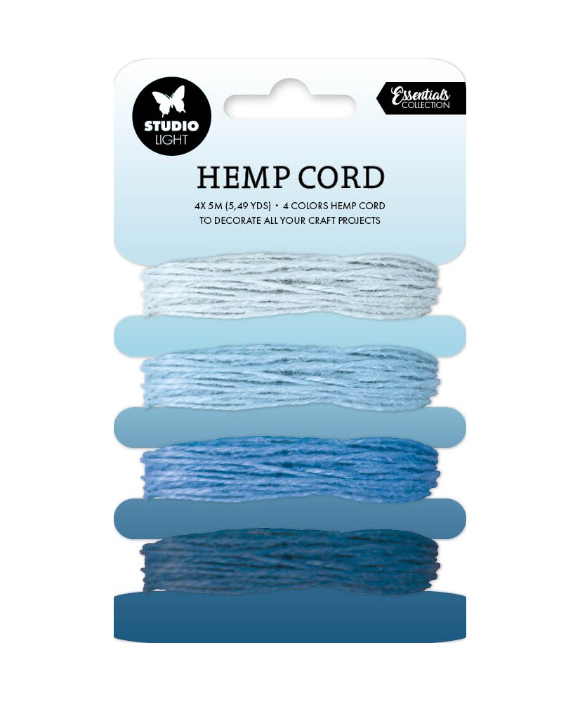 Hemp Cord Shades of Blue