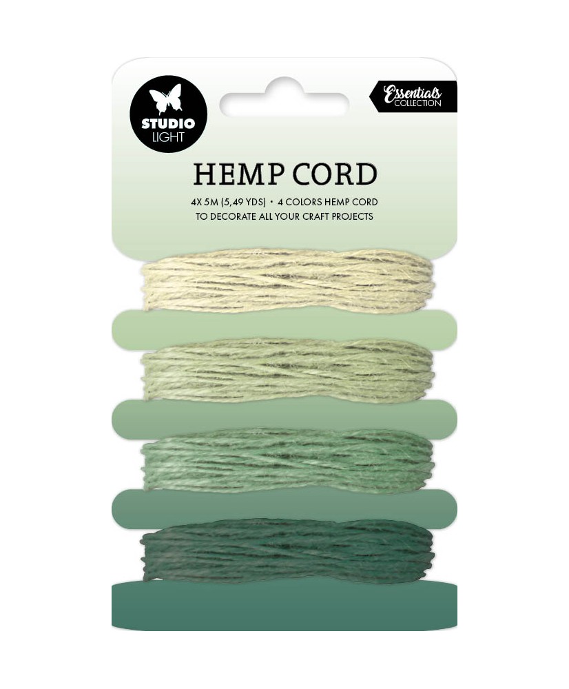 Hemp Cord Shades of Green
