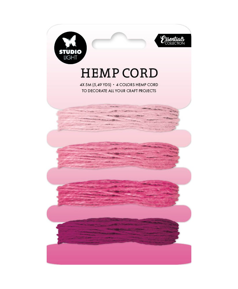 Hemp Cord Shades of Pink