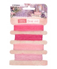 JMA Ribbon Organza & hemp - pinks Victorian