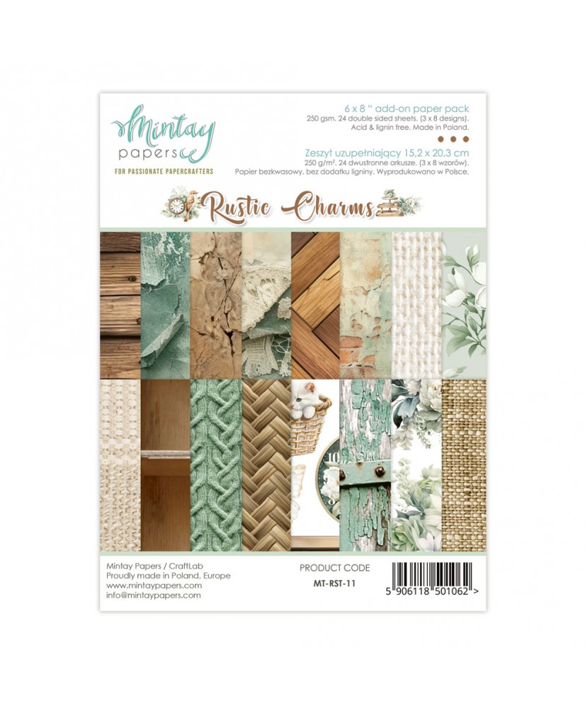 6 x 8 Add-On Paper Pad - Rustic Charms