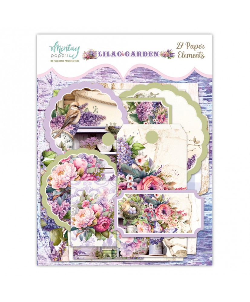 Paper Elements - Lilac Garden, 27pcs